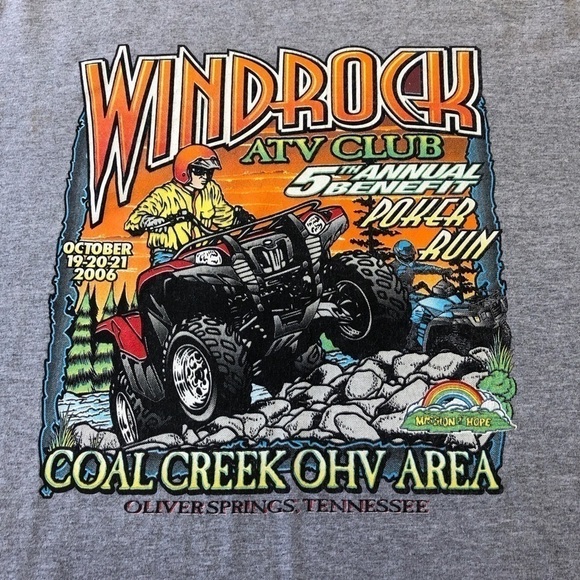 Gildan Other - WINDROCK ATV Club Poker Run Gray T-Shirt